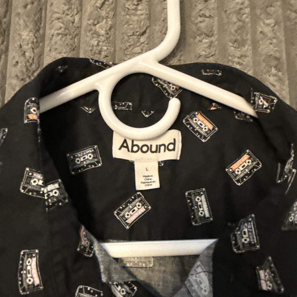 Abound Button Up Short Sleeve Shirt Men’s Size L - Picture 2 of 14